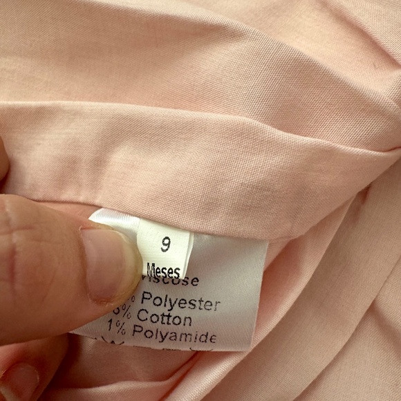 NWT Piccola Speranza Baby Doll Dress Soft Pink Girls Size 9 Months - Picture 7 of 9